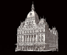 1897 drawing of Her Majesty's theatre located in London